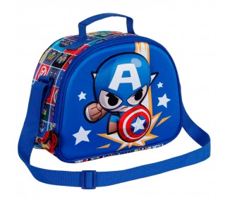 Bolsa portameriendas 3D Punch Capitan America Vengadores Avengers Marvel