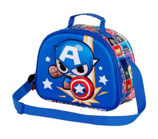Bolsa portameriendas 3D Punch Capitan America Vengadores Avengers Marvel