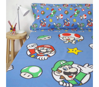Juego sabanas Super Mario Bros 90cm