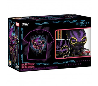 Set figura POP & Tee Marvel Wakanda Forever Black Panther Exclusive