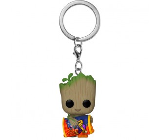 Llavero Pocket POP Marvel I am Groot - Groot with Cheese Puffs