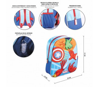 Mochila 3D luces Los Vengadores Avengers Marvel 31cm