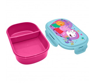 Sandwichera + cubierto Peppa Pig