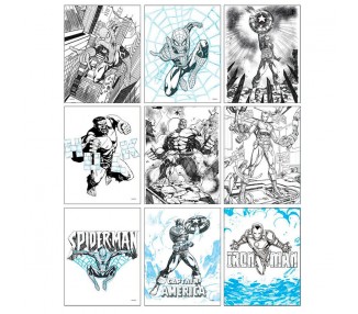 Set papeleria coloreable Vengadores Avengers Marvel