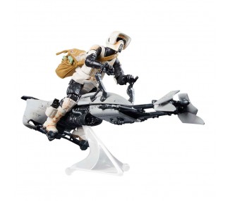 Figura Speeder Bike Scout Trooper & Grogu the Mandalorian Star Wars 9cm