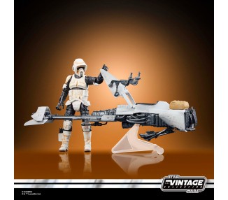 Figura Speeder Bike Scout Trooper & Grogu the Mandalorian Star Wars 9cm