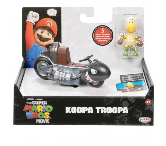 Vehiculo + figura Super Mario Bros La Pelicula Mario Kart 6cm surtido