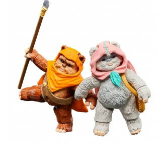 Figuras Wicket W Warrick & Kneesaa Ewoks Star Wars 9cm