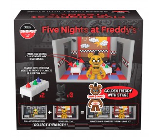 Figura playset Snaps! Five Nights at Freddys Golden Freddy with Stage