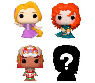 Blister 4 figuras Bitty POP Disney Princesas Rapunzel