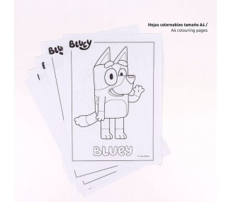 Set papeleria coloreable Bluey