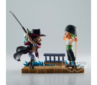 Figura Roronoa Zoro VS Dracule Mihawk Log Stories One Piece 7cm