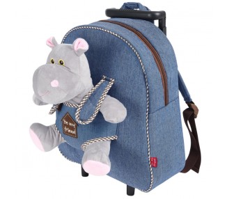 Trolley + Peluche Hipopotamo Holly 38cm