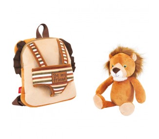 Mochila reversible + peluche Lenny Lion 25cm