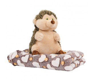 Peluche + Manta suave Hugo Erizo 22cm