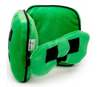 Almohada viaje antifaz Creeper Minecraft Relaxeazzz