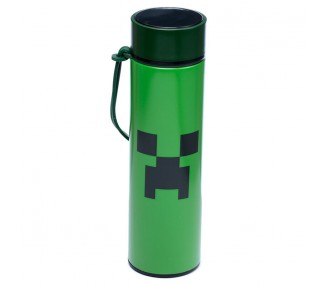 Botella acero inoxidable termo Minecraft termometro 450ml