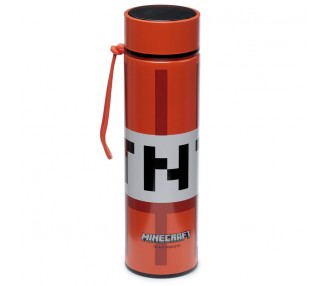 Botella acero inoxidable termo Minecraft termometro 450ml