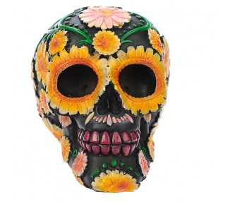 Figura Calavera Día de los Muertos Margaritas 11cm