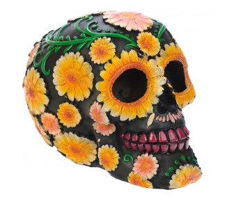 Figura Calavera Día de los Muertos Margaritas 11cm
