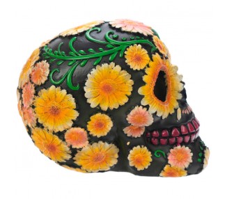 Figura Calavera Día de los Muertos Margaritas 11cm