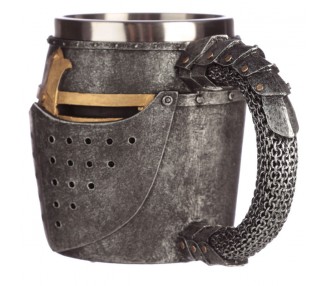 Jarra Casco y Malla Medieval