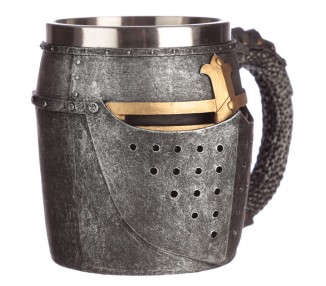 Jarra Casco y Malla Medieval