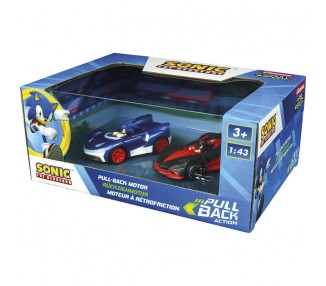 Set coches Sonic Vs Shadow Team Sonic Racing Pull Speed Sonic the Hedgehog