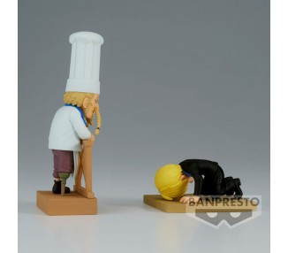 Figura world collectable Sanji & Zeff 2 WCF Log Series One Piece 8cm