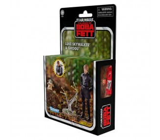 Figuras Luke Skywalker & Grogu El Libro de Boba Fett Star Wars 9,5cm
