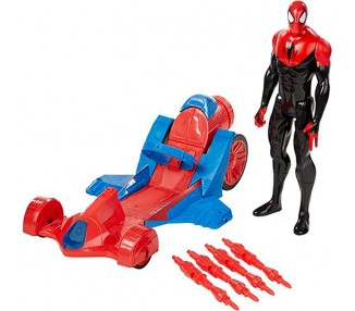 Figura Spiderman + vehiculo Titan Hero Series Marvel