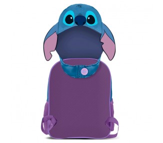 Mochila capucha Stitch Disney 31cm