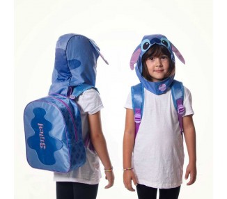 Mochila capucha Stitch Disney 31cm