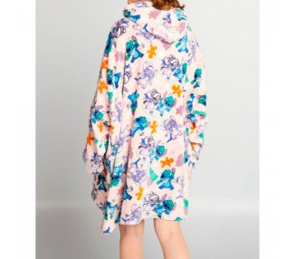 Bata sudadera oversize Stitch Disney coral adulto