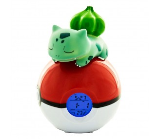 Lampara despertador Led Bulbasaur Pokeball Pokemon