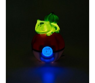 Lampara despertador Led Bulbasaur Pokeball Pokemon