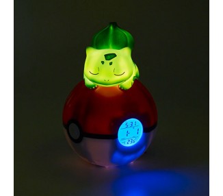 Lampara despertador Led Bulbasaur Pokeball Pokemon