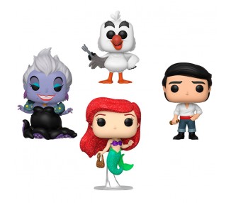 Blister 4 figuras POP Disney La Sirenita Exclusive