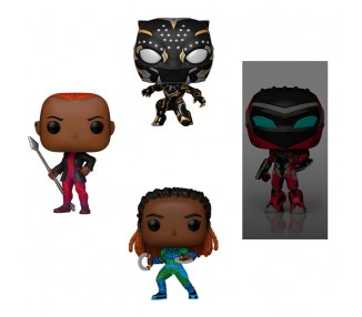 Blister 4 figuras POP Marvel Black Panther Wakanda Forever Exclusive