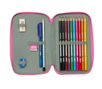 Plumier Love Barbie 28pzs doble