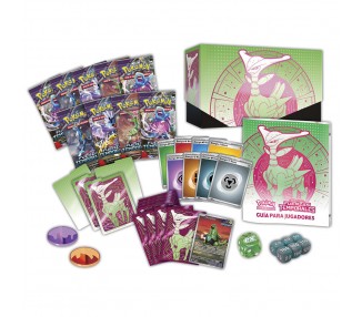 Estuche surtido juego cartas coleccionables Elite Fuerzas Temporales Escarlata y Purpura Pokemon español