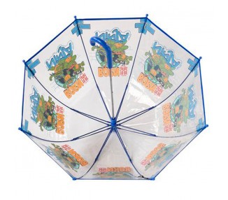Paraguas manual burbuja transparente Tortugas Ninja 48cm