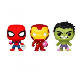 Blister 3 figuras Carrot Pocket POP Marvel Spiderman Hulk Iron Man