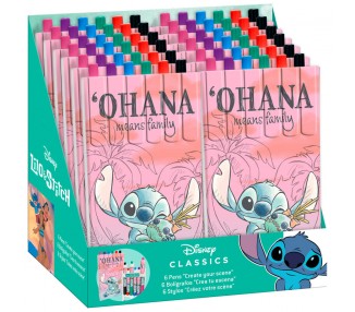 Blister 6 boligrafos Stitch Disney