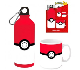 Set cantimplora aluminio + taza ceramica Pokemon