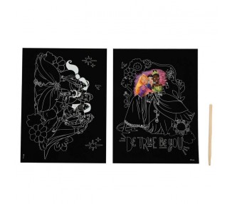 Set papeleria Scratch Art Princesas Disney