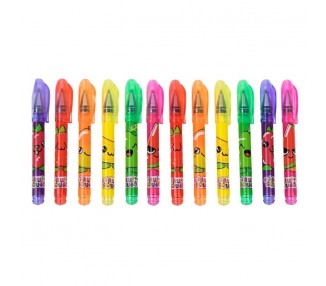 Blister mini boligrafos gel perfumados frutas