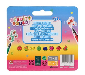 Blister mini boligrafos gel perfumados frutas