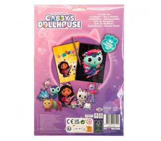 Set papeleria Scratch Art La Casa de Muñecas de Gabby