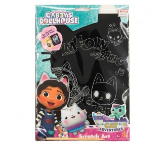 Set papeleria Scratch Art La Casa de Muñecas de Gabby